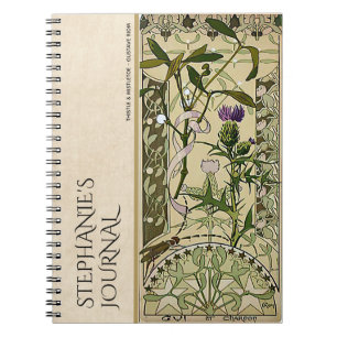 Vintage Art Nouveau Floral Botanical Journal