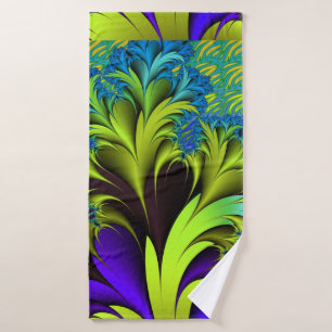 Vintage Art Nouveau Floral Garden Bath Towel