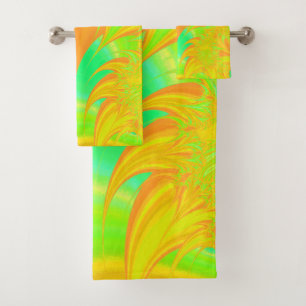 Vintage Art Nouveau Floral Garden  Bath Towel Set