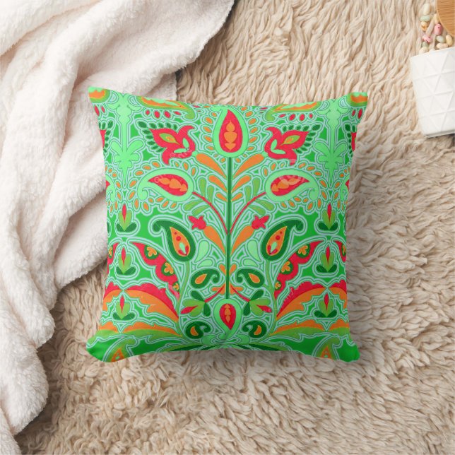 Vintage: Art Nouveau Floral Garden Cushion (Blanket)