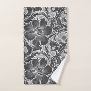 Vintage Art Nouveau Floral Garden Hand Towel
