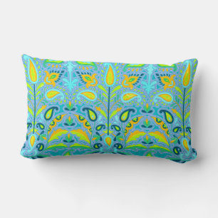 Vintage: Art Nouveau Floral Garden Lumbar Cushion