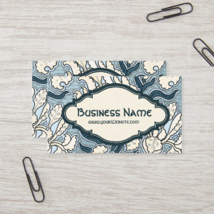 Vintage Art Nouveau Floral Irises Flower Pattern Business Card