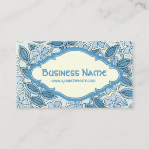 Vintage Art Nouveau Floral Periwinkle Flowers Business Card
