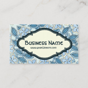 Vintage Art Nouveau Floral Periwinkle Flowers Business Card