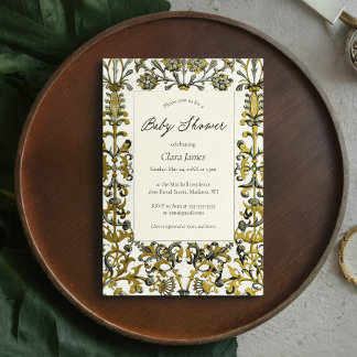 Vintage Art Nouveau Gender Neutral Baby Shower Invitation