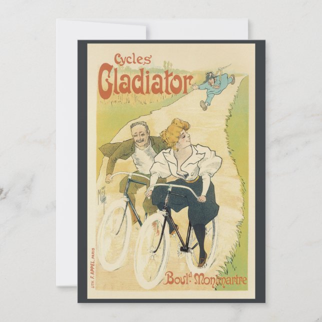 Vintage Art Nouveau, Gladiator Cycles Bicycles  (Front)