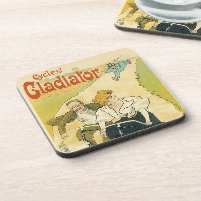 Vintage Art Nouveau, Gladiator Cycles Bicycles  Coaster (Left Side)