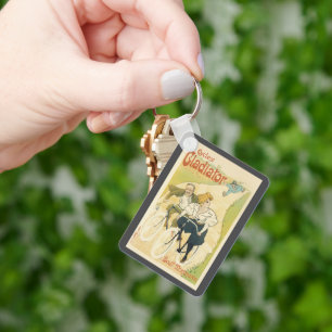 Vintage Art Nouveau, Gladiator Cycles Bicycles  Key Ring