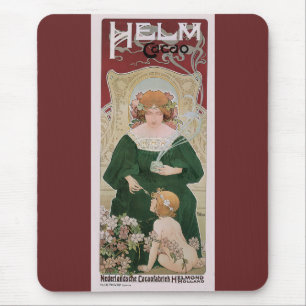 Vintage Art Nouveau Helm Cacao by Privat Livemont Mouse Pad