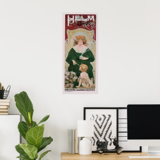 Vintage Art Nouveau Helm Cacao by Privat Livemont Poster