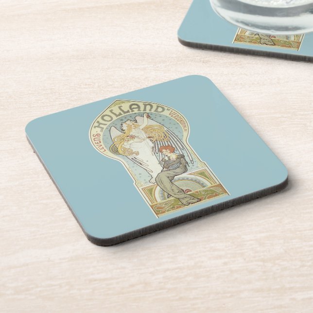 Vintage Art Nouveau, Holland Levensverzekering Coaster (Left Side)