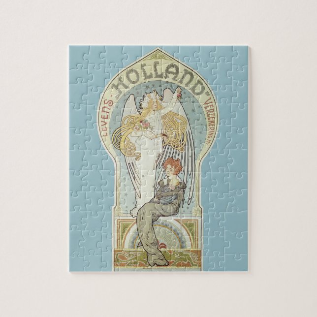 Vintage Art Nouveau, Holland Levensverzekering Jigsaw Puzzle (Vertical)