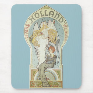 Vintage Art Nouveau, Holland Levensverzekering Mouse Pad