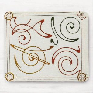 Vintage Art Nouveau Illustration by Alphonse Mucha Mouse Pad