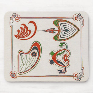 Vintage Art Nouveau Illustration by Alphonse Mucha Mouse Pad
