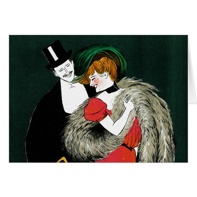 Vintage Art Nouveau, Italian Fashion Love Romance (Front Horizontal)