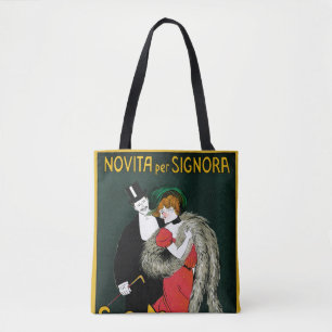 Vintage Art Nouveau, Italian Fashion Love Romance Tote Bag
