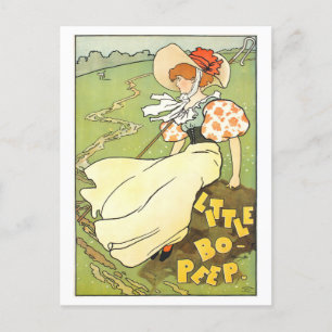 Vintage Art Nouveau Little Bo Peep Postcard