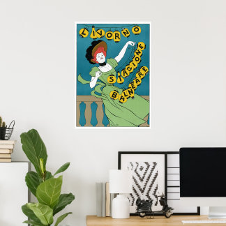 Vintage Art Nouveau, Livorno Senorita Dancing Poster