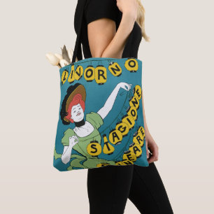 Vintage Art Nouveau, Livorno Senorita Dancing Tote Bag