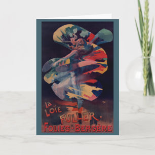 Vintage Art Nouveau, Loie Fuller at Folies Bergere Card