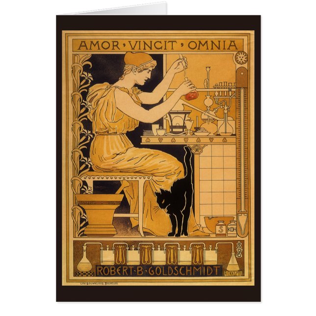 Vintage Art Nouveau, Love Conquers All Scientist (Front)