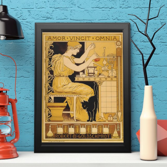 Vintage Art Nouveau, Love Conquers All Scientist Poster (Creator Uploaded)