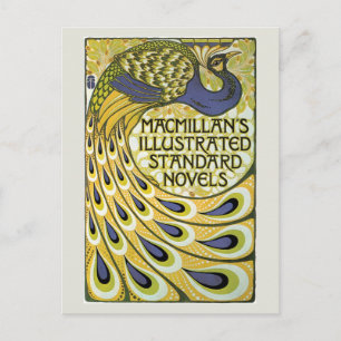 Vintage art nouveau Macmillan novels ad Postcard