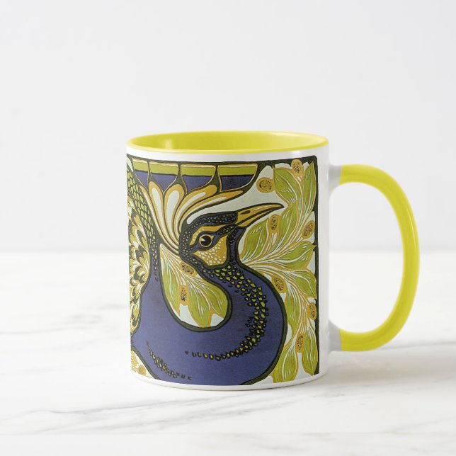 Vintage Art Nouveau, Macmillan's Peacock Feather Mug (Right)