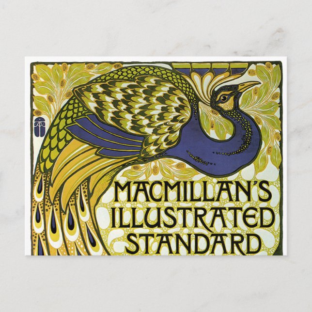 Vintage Art Nouveau, Macmillan's Peacock Feather Postcard (Front)