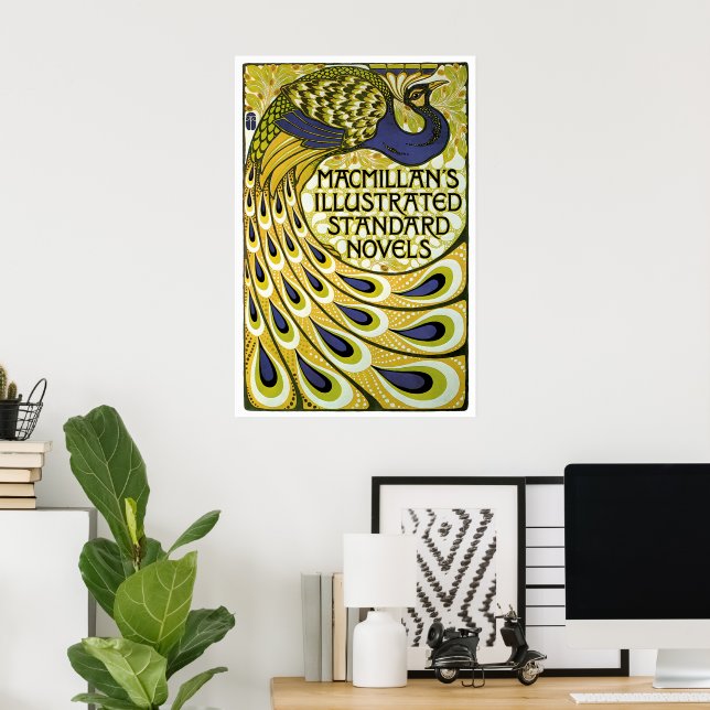 Vintage Art Nouveau, Macmillan's Peacock Feather Poster (Home Office)