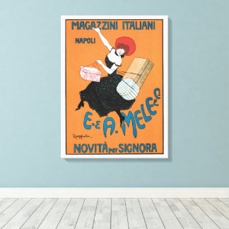 Vintage Art Nouveau Magazzini Italiani by Capiello Canvas Print