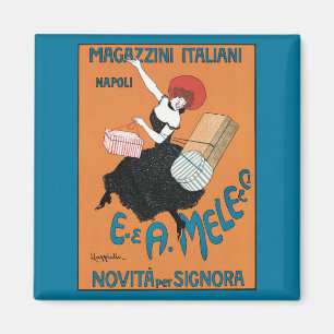 Vintage Art Nouveau Magazzini Italiani by Capiello Magnet