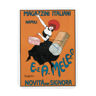 Vintage Art Nouveau Magazzini Italiani by Capiello Magnet