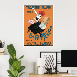 Vintage Art Nouveau Magazzini Italiani by Capiello Poster