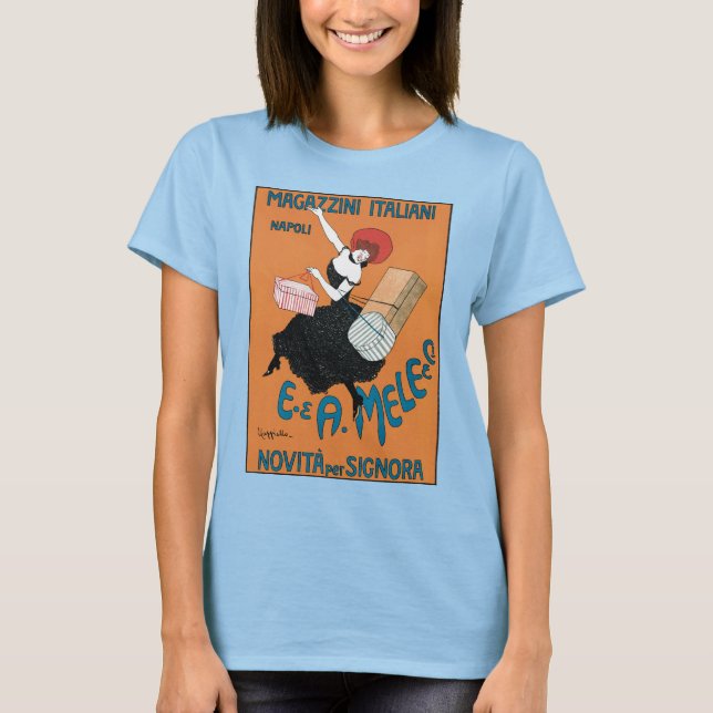 Vintage Art Nouveau Magazzini Italiani by Capiello T-Shirt (Front)