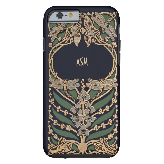 Vintage Art Nouveau Monogram Case-Mate iPhone Case (Back)