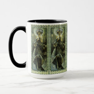Vintage Art Nouveau Moon by Alphonse Mucha Mug