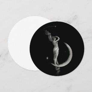 Vintage Art Nouveau Moon Girl Invitation