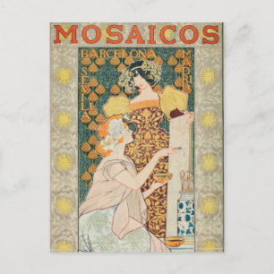 Vintage Art Nouveau Mosaicos Escofet-Tejera y CA Postcard