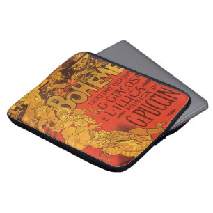 Vintage Art Nouveau Music, La Boheme Opera, 1896 Laptop Sleeve