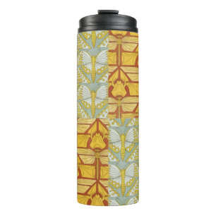 Vintage Art Nouveau Nature Grid Pattern Art Thermal Tumbler