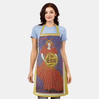 Vintage Art Nouveau, New York Sun Newspaper Apron