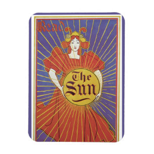Vintage Art Nouveau, New York Sun Newspaper Magnet