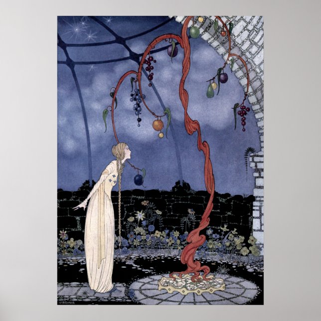 Vintage Art Nouveau Old French Fairy Tales Poster (Front)