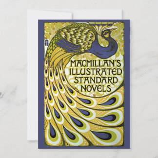 Vintage Art Nouveau, Peacock Feathers Invitation