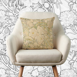 Vintage Art Nouveau, Peonies by Alphonse Mucha Cushion