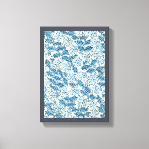 Vintage Art Nouveau Periwinkle Flowers in a Garden Canvas Print
