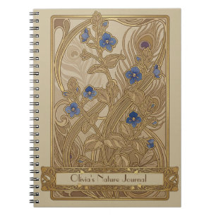 Vintage Art Nouveau Persian Speedwell Notebook